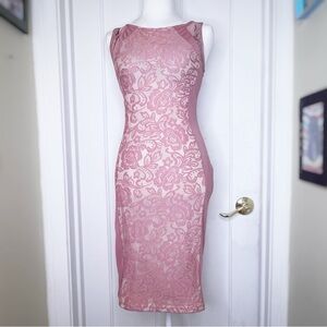 Iris Medium Pink and Nude Bodycon Dress